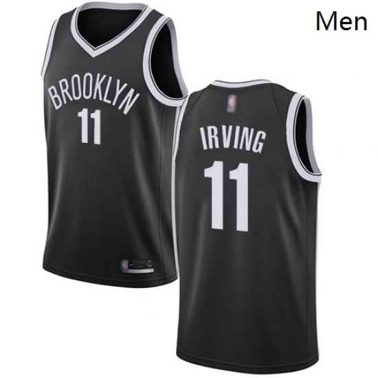 Nets #11 Kyrie Irving Black Basketball Swingman Icon Edition Jersey